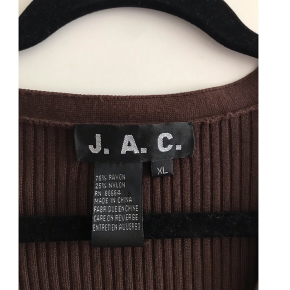 vintage chocolate brown sweater cardigan - Picture 3 of 3